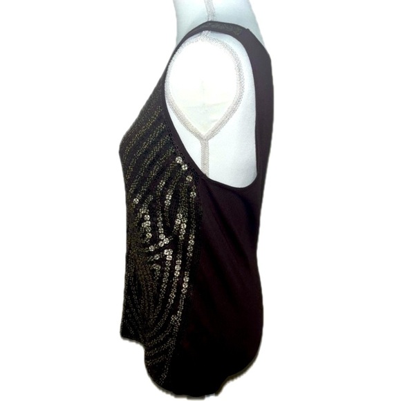 MICHAEL Michael Kors Gold Brown Sequined Tank Top - Women's, SZ XL - Picture 3 of 7